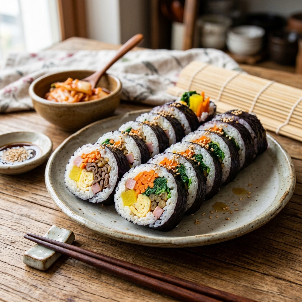 돌돌 말아낸 한 줄의 소풍, 김밥