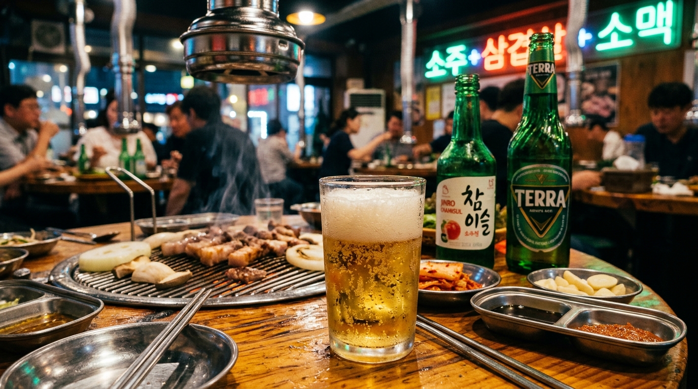소맥(Somaek): 한국 회식 문화의 꽃, 완벽한 황금비율의 과학