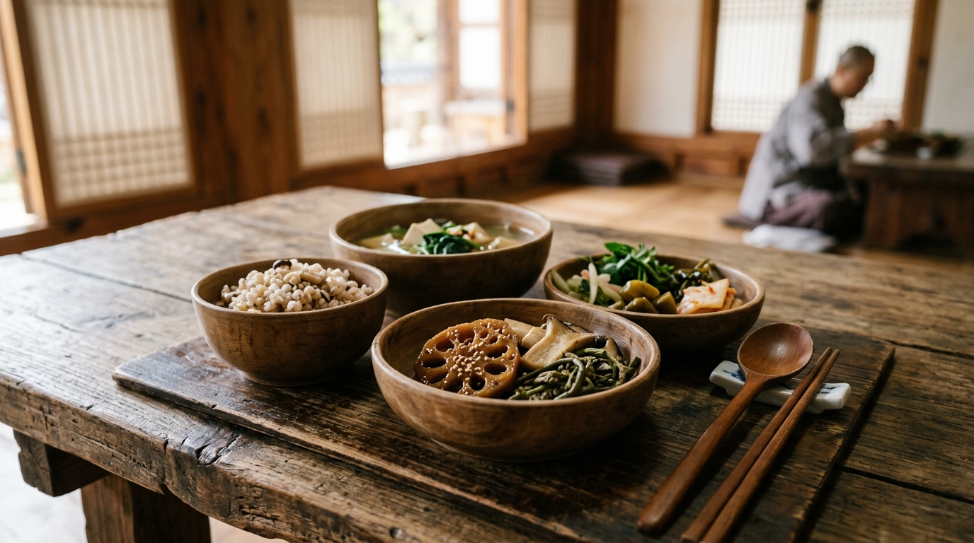 한국 사찰음식: 영혼을 살찌우는 비건 미학