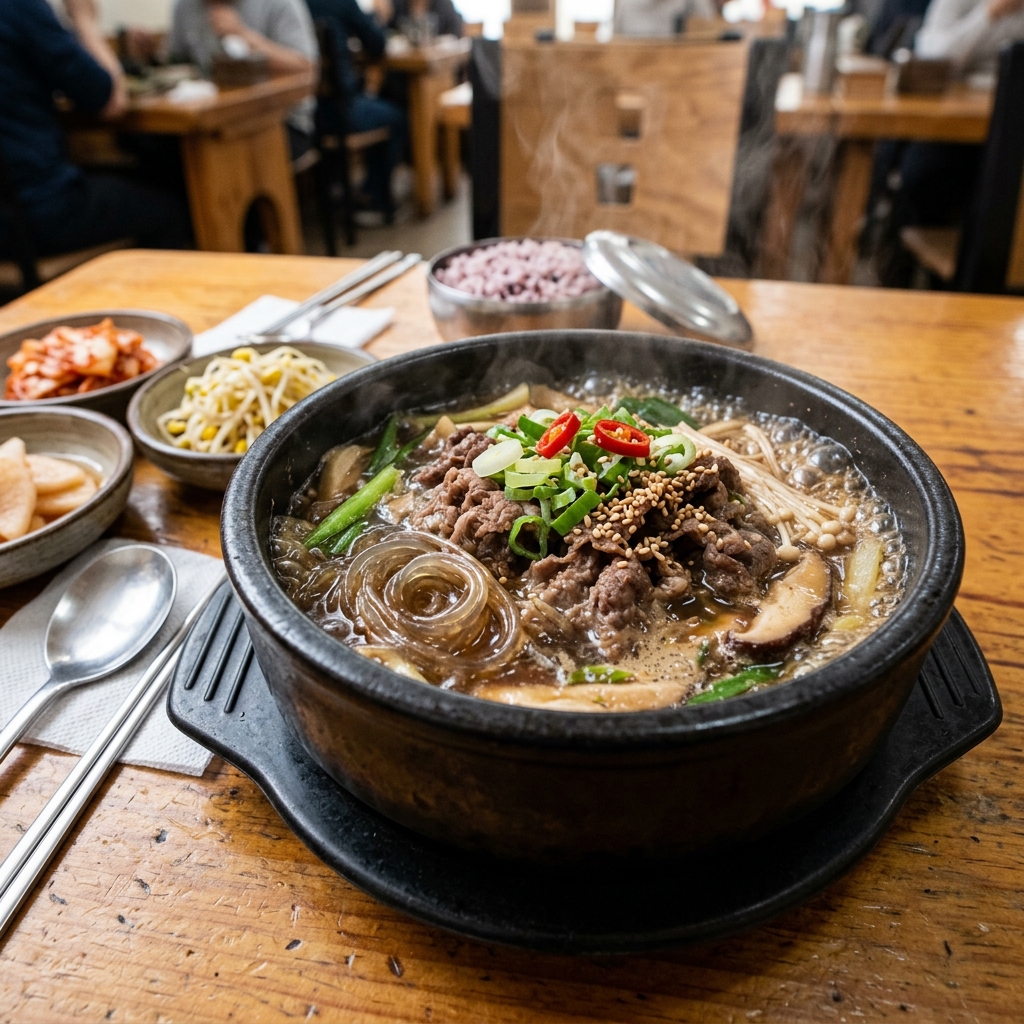 보글보글 끓여 먹는 달콤한 고기 찌개, 뚝배기 불고기